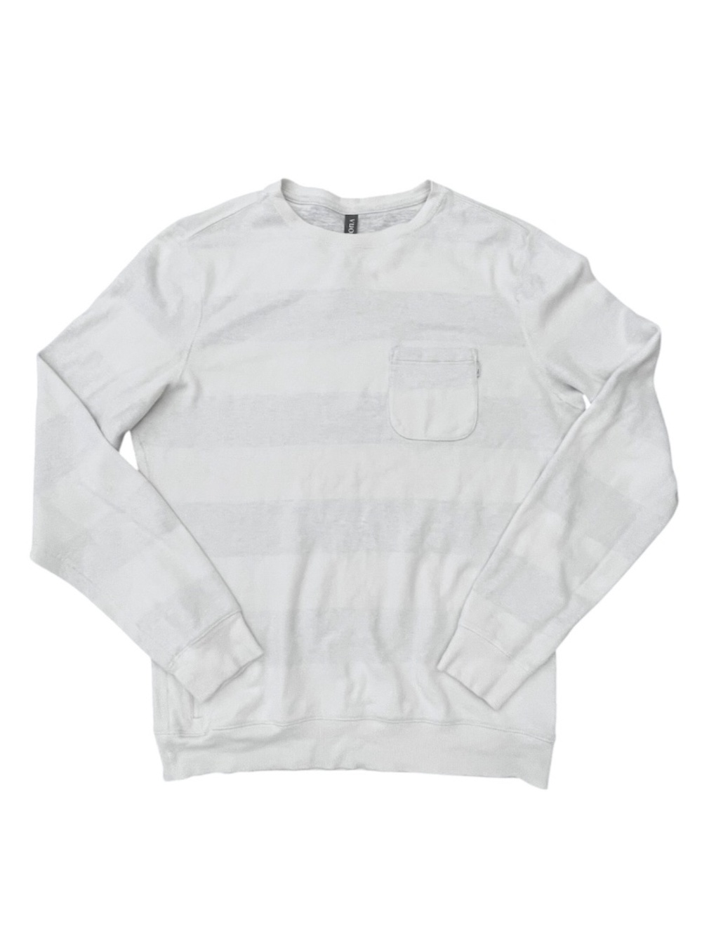Vuori Jeffreys Pullover Textured Stripe Crewneck